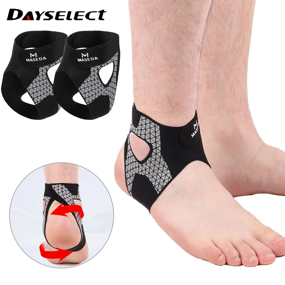 DAYSELECT อุปกรณ์ป้องกันข้อเท้ากีฬาบางเฉียบบาสเก็ตบอลความยืดหยุ่นสูงรองรับสายรัดแบบสองทิศทาง
