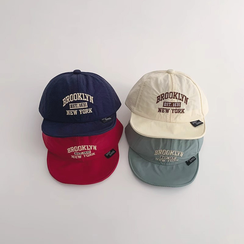 [3-16 เดือน] หมวกเด็กฤดูร้อน All-Match Quick-Drying Soft Brim Girl Sunshade หมวกเด็กเบสบอลหมวก QN505