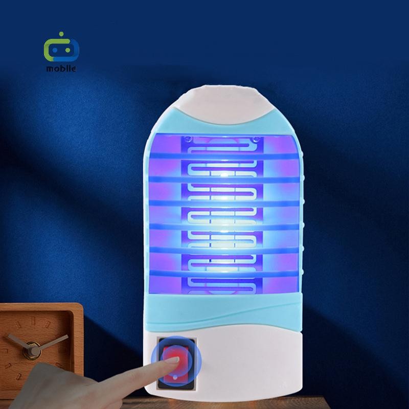 [maygood] โคมไฟฆ่ายุงไฟฟ้าแสงสีฟ้าในครัวเรือนในร่ม Pug-in โคมไฟไล่ยุงผู้ตีดักแมลงวัน {TH}