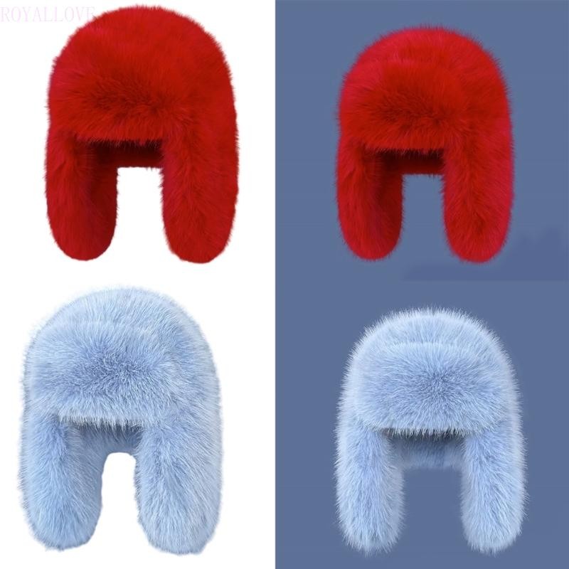 Royal Women Traper Hat Ushanka Hat Winter Ear Protections Warm BombersCap Plush Cap