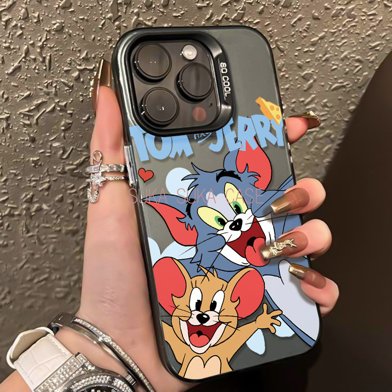 T0M และ Jerry น่ารักกรณี REDMI series สําหรับ-Xiaomi-Redmi-12C 10C 9A 9C 9T 10A-Note-12-11-10-9-8-11