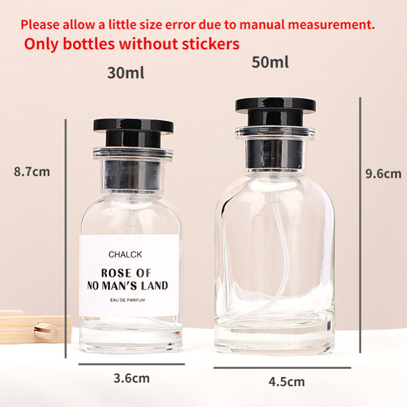 30ml 50ML สเปรย์น้ําหอมโปร่งใส/Frosted ขวดแก้วที่ว่างเปล่าขวดตัวอย่างรีฟิลสําหรับการเดินทาง - รูปที่ 3