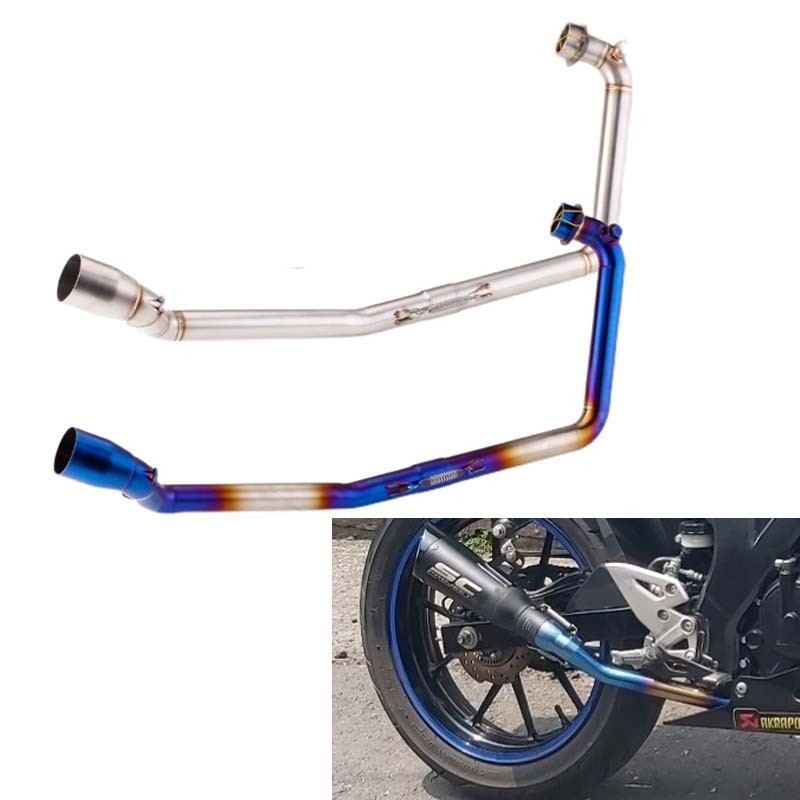 Header ท่อสําหรับ GSX-R150 GSX-S150 รถจักรยานยนต์ท่อไอเสียท่อการปรับเปลี่ยนเชื่อมต่อกับ 51 มม./2" ID