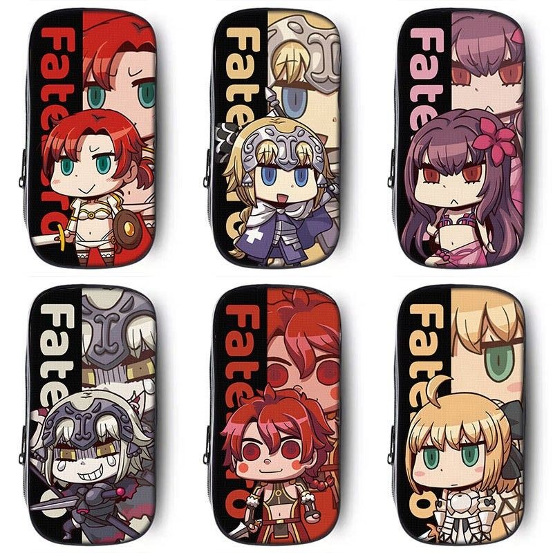Fate FGO กระเป๋าดินสอผ้าใบแบบกําหนดเอง กล่องดินสอหลายชั้น กล่องดินสอเด็กอนุบาล กล่องดินสอความจุขนาดใหญ่