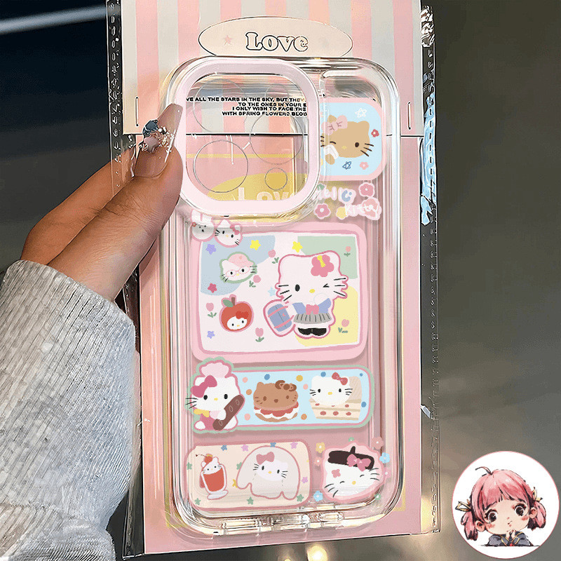 ราคาถูก เคส iPhoneเคสโทรศัพท์มือถือแบบใสลายสวยงาม 14 15 12 Pro Max 7Plus 13 11 16 Pro Max เคส Iphone 7 14 15 8 XR X XS