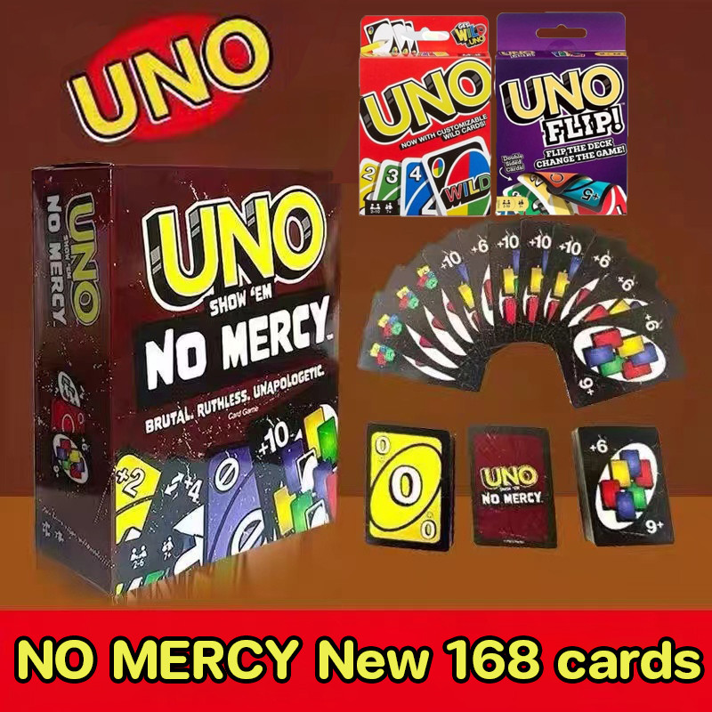 COD Uno Game การ์ดเกมส์ อูโน่ ไพ่อูโน่ อูโน่ 168 ใบ ครบ 4 สี ผู้เล่นหลายคน 2-7 เกมการ์ด UNO Show ‘em No Mercy Card Game