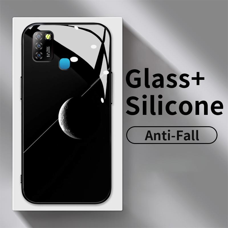 กรณียากสําหรับInfinix Smart 5 สมาร์ท 7 8 Spark Go 2023 2024 Spark 20 20C Pop 8 7 ProกระจกนิรภัยSimpl