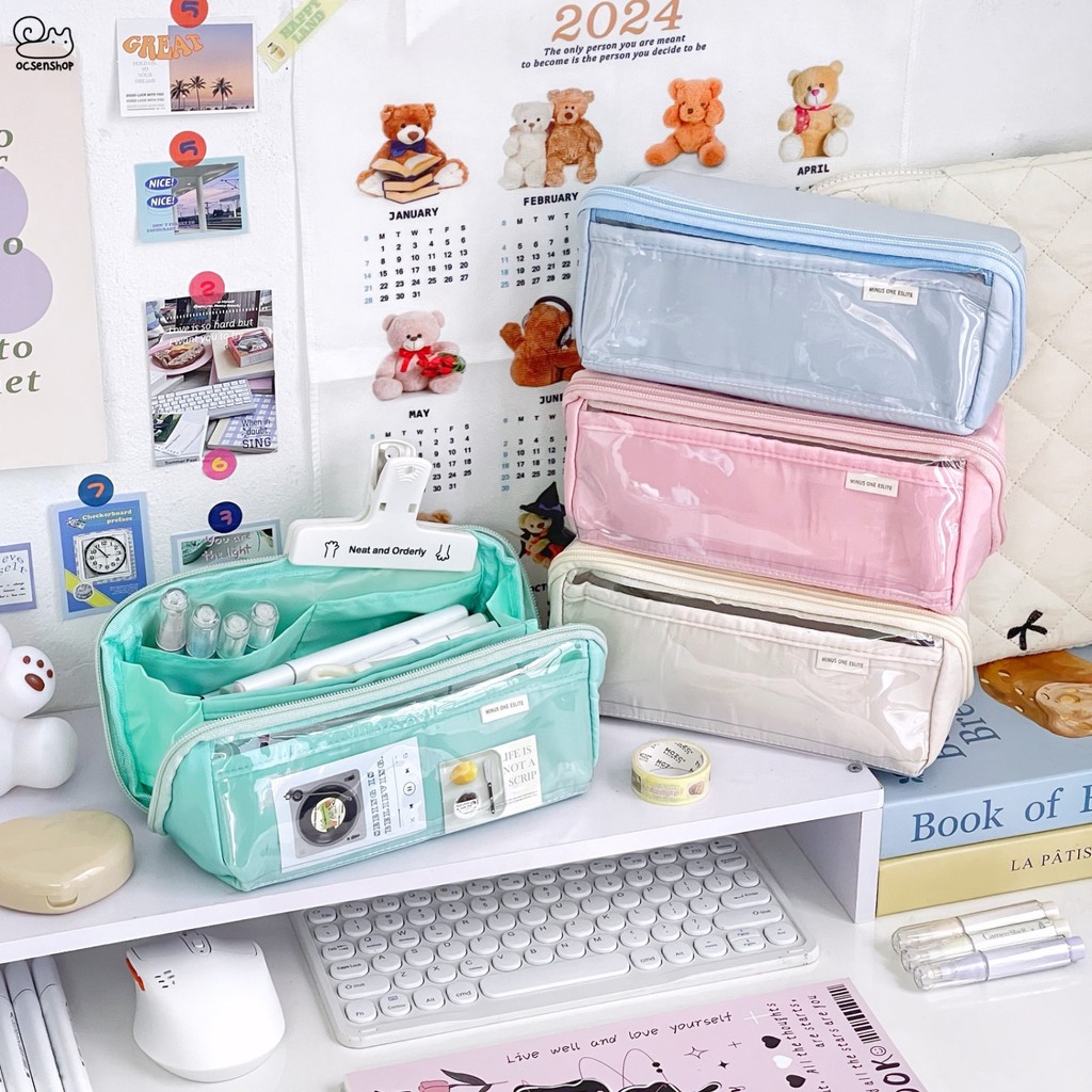 Minus One Eslite กระเป๋าใส่ปากกาหลายช่อง (20x8ซม.)