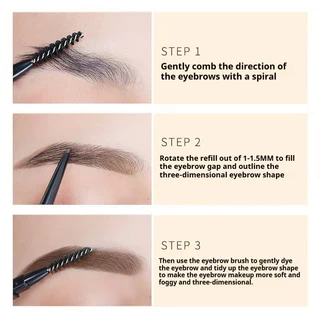 CALYNEA ดินสอเขียนคิ้ว 2 in 1 แบบหมุนอัตโนมัติ เขียนง่าย สีชัด ติดทนนาน พร้อมแปรง