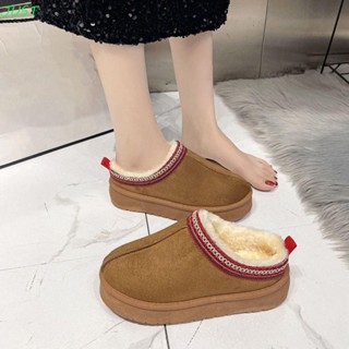 Just Fluffy Flats รองเท้าแตะ, กํามะหยี่หนารองเท้าแตะแพลตฟอร์…