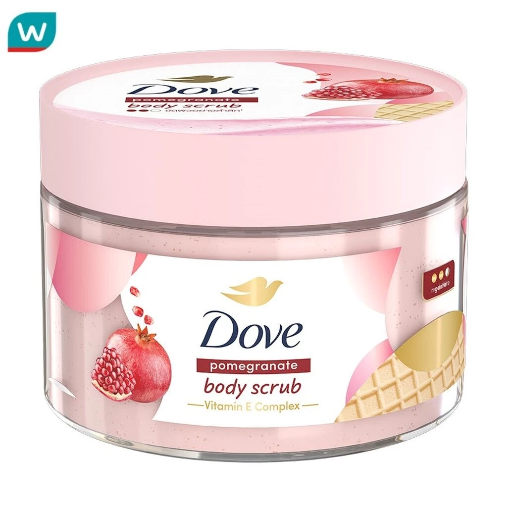 Dove โดฟ บอดี้ สครับ พอมมากราเนท 280 กรัม สครับ ขัดผิวกาย เนียนนุ่ม