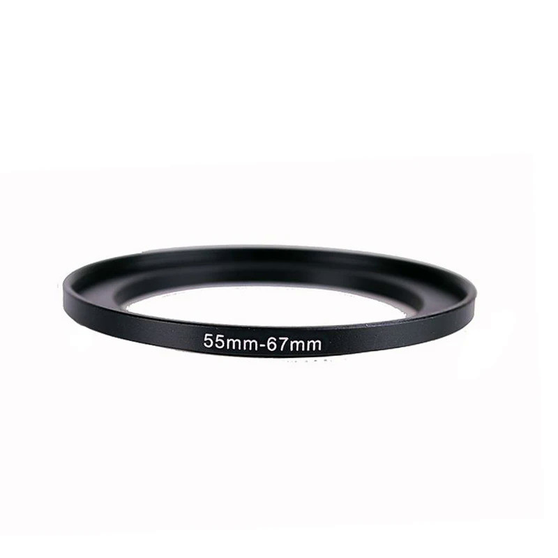 55mm-67mm 55-67 mm 55 to 67 Step Up Lens Filter Metal Ring Adapter Black