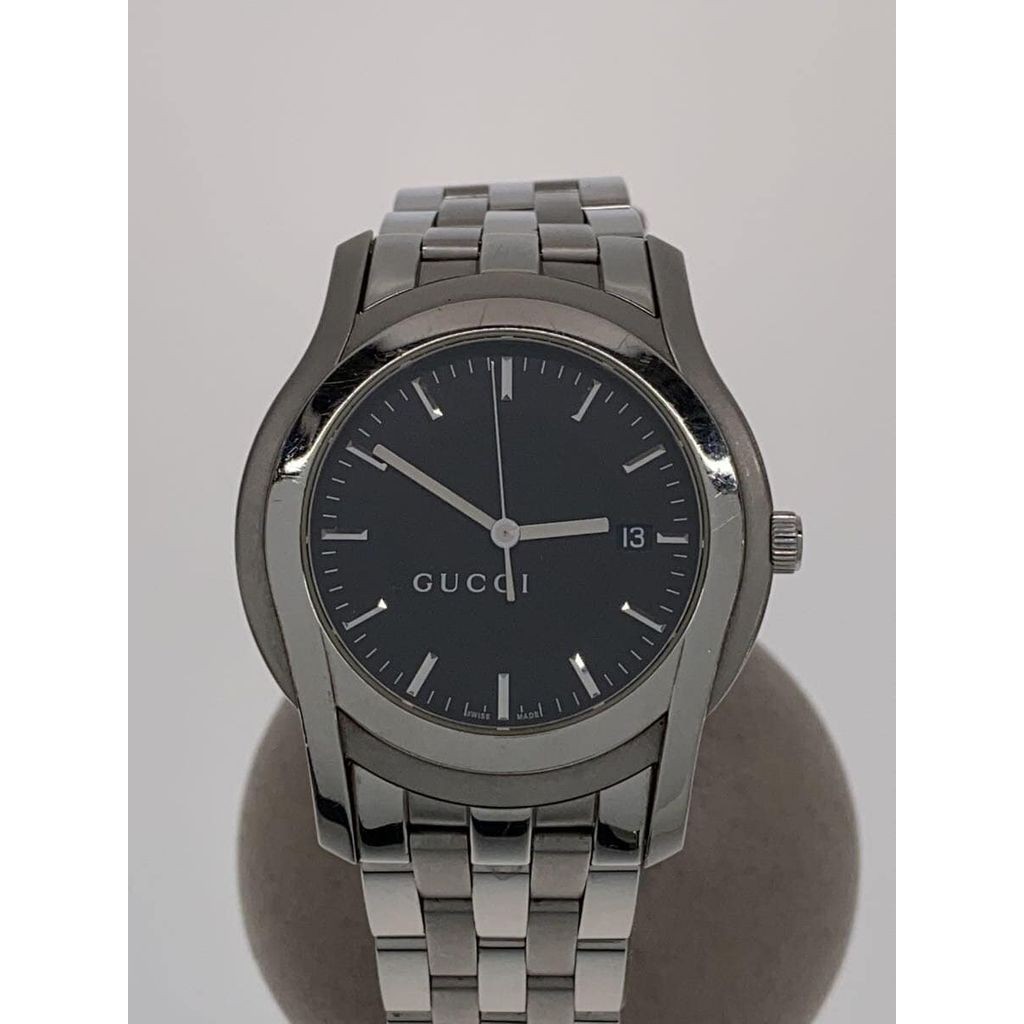 GUCCI Men's Watch Quartz Analog Stainless Steel SLV 5500XL Direct from Japan Secondhand