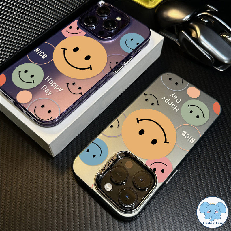 แฟชั่นและรอยยิ้มน่ารักเข้ากันได้เคสไอโฟน 16 11 13 15 14 12 Pro Max XR 7Plus X XS Max 16 7 8 15 14 Plus SE TPU นุ่มเคส