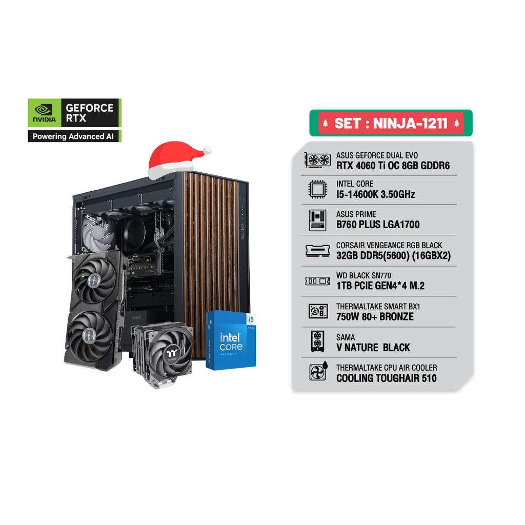 COMSET NINJA-1211 | NVIDIA® GeForce RTX™ 4060Ti | Intel® Core™ i5-14600K