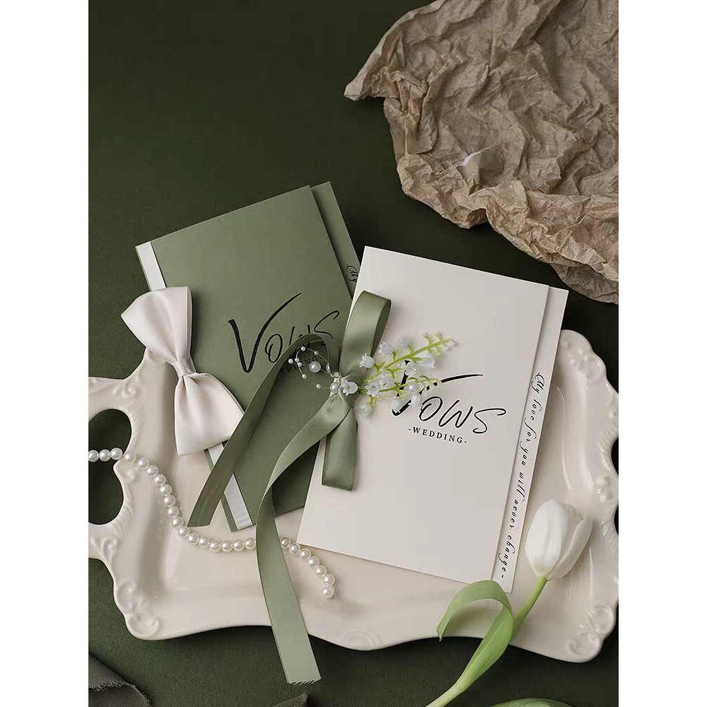 การแต่งงาน Vow การ์ดงานแต่งงาน Premium Vow การ์ดเจ้าสาวเจ้าบ่าว Pick-up Oath การ์ด Niche ผู้ปกครองคําพูดการ์ด yyo55 12.8 - รูปที่ 3