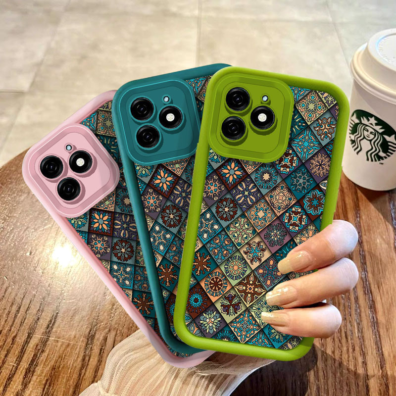 สีสันRetro Totemเคสโทรศัพท์สําหรับOPPO A3S A5 A12E Realme C1 C11 C20 C12 C25 C15 C2 C30 C30S C35 C53