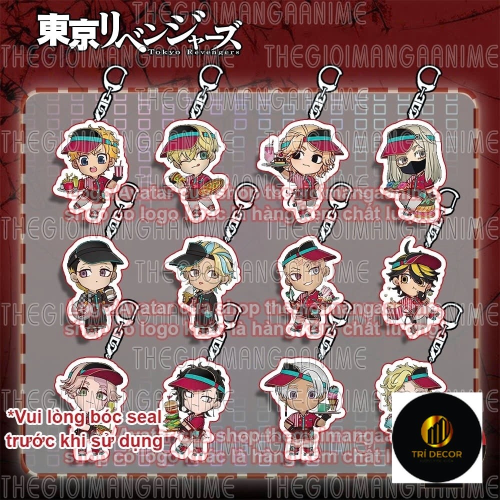 (SERVE) พวงกุญแจ TOKYO REVENGERS พิมพ์ด้วยจิบิมิกาอนิเมะสุดน่ารักในอะคริลิค