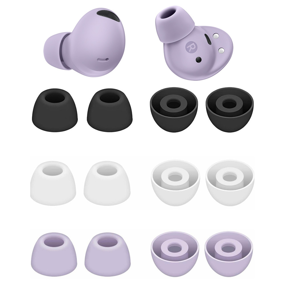 3 คู่, จุกหูฟังซิลิโคนทดแทนสําหรับ Samsung Galaxy Buds 2 Pro, เคล็ดลับหูฟังยางนุ่มสําหรับ Galaxy Bud