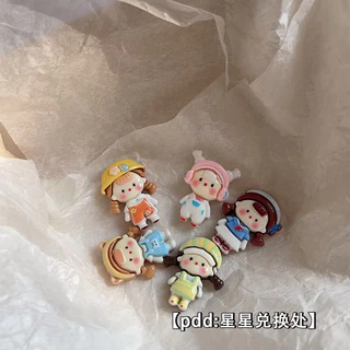 [100ในสต็อก] สาวมืออาชีพน่ารักอุปกรณ์เรซิน DIY กาวครีมเคสโทรศัพท์วัสดุกิ๊บติดผม DIY ถ้วยน้ำเครื่องเขียนสติกเกอร์ตกแต่ง