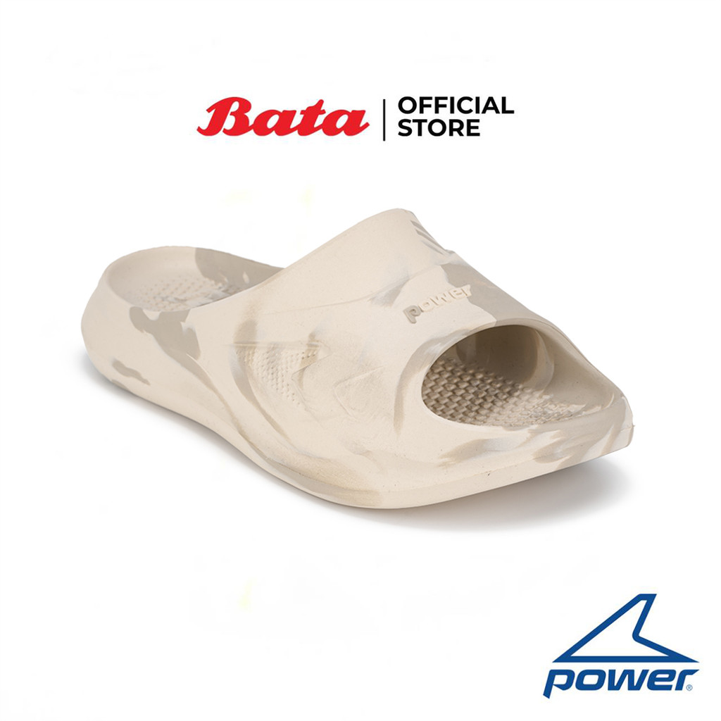 Bata บาจา Power รองเท้าแตะแบบสวม ไม่ลื่น สวมใส่ง่าย สำหรับผู้ชาย รุ่น RECOVERY SLIDE V1 สีดำ 8106052 สีเบจ 8108052