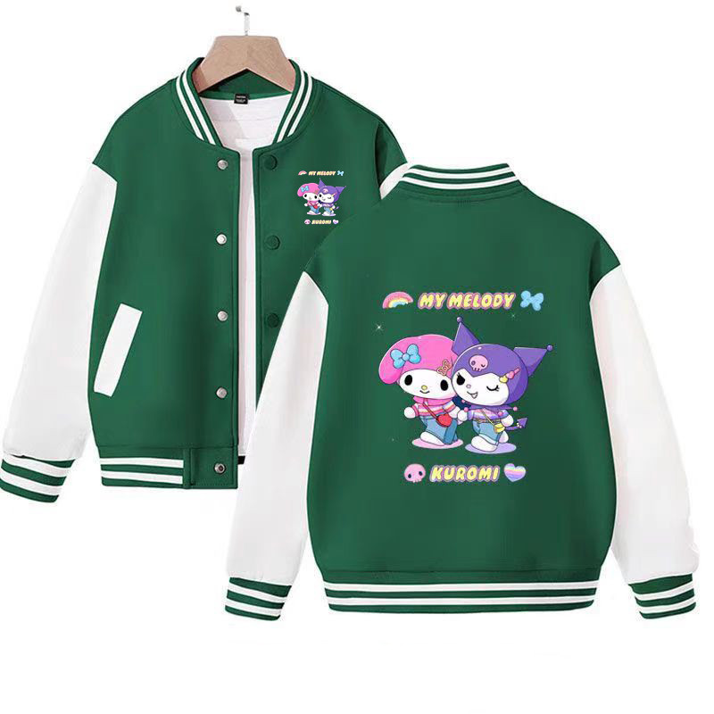 การ์ตูน คุโรมิ อะนิเมะพิมพ์ฤดูใบไม้ร่วง/ฤดูหนาวขนาดใหญ่หลวมเสื้อคู่ด้านบนหลวมอเนกประสงค์แจ็คเก็ตเบสบอลผู้หญิง - รูปที่ 3