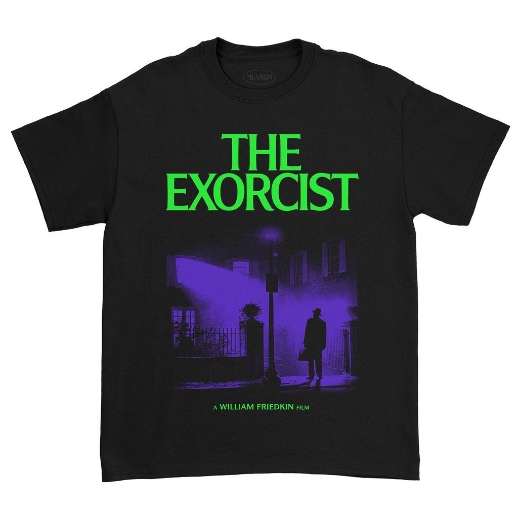 Superfashion Leisure Kaos Film The Exorcist 05 Movie T-shirt Black Kaos