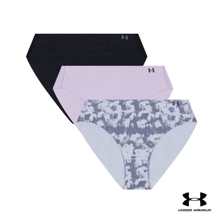 Under Armour บิกินี่ UA Pure Stretch Printed No Show สำหรับผู้หญิง แพ็ก 3 ชิ้น