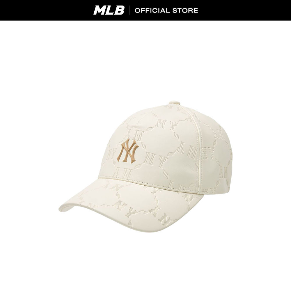 MLB หมวกแก็ป ยูนิเซ็กส์ Embo Dia Monogram รุ่น 3ACPML04N 50CRD สีครีม