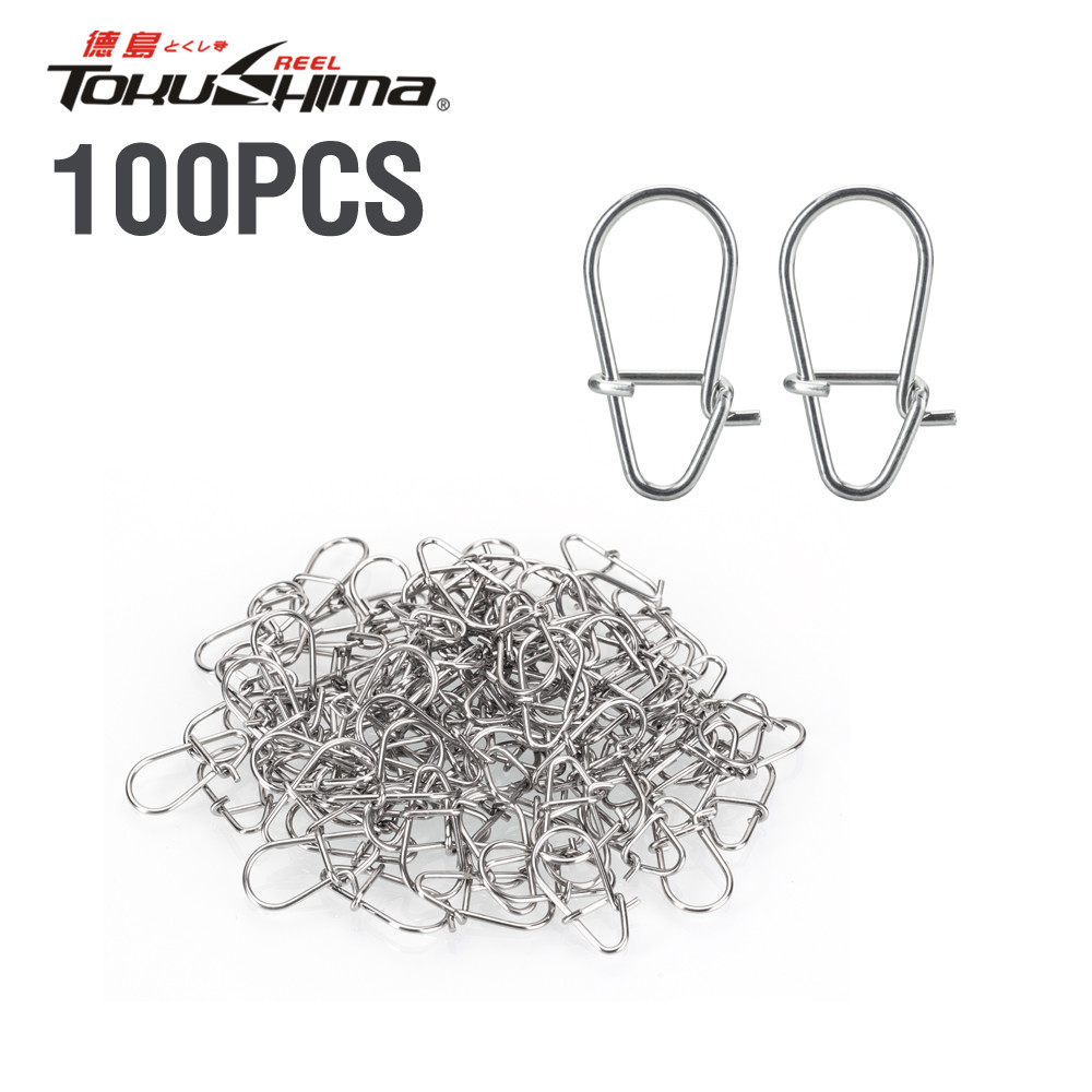 10-39.6kg ตกปลาความแข็งแรงสูง Accesories 100 ชิ้น Snap 00 #-3 # สแตนเลสสตีลหัวเข็มขัดสําหรับน้ําเค็ม