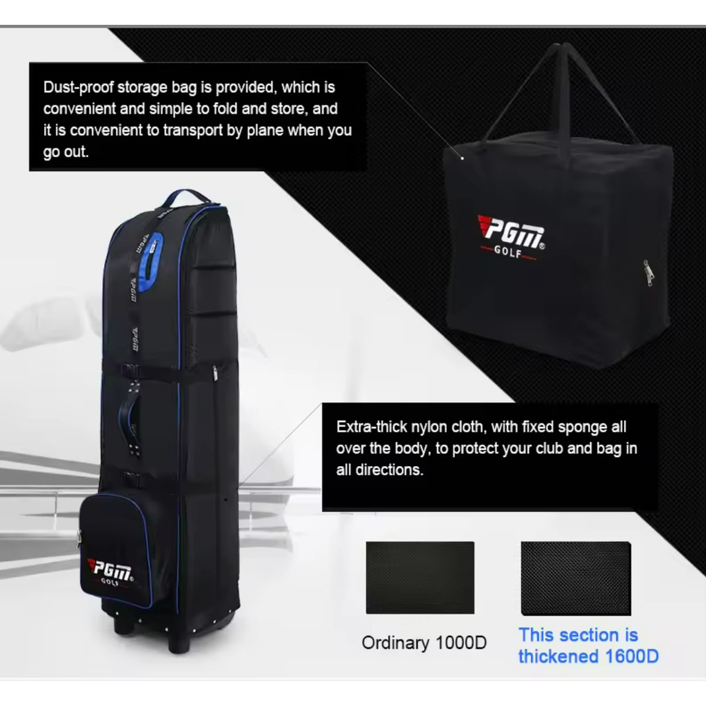 Pgm Golf Air Bag Free Anti-dust Storage Bag หนาเครื่องบิน Conssignment พับ Tug Air Bag HKB009