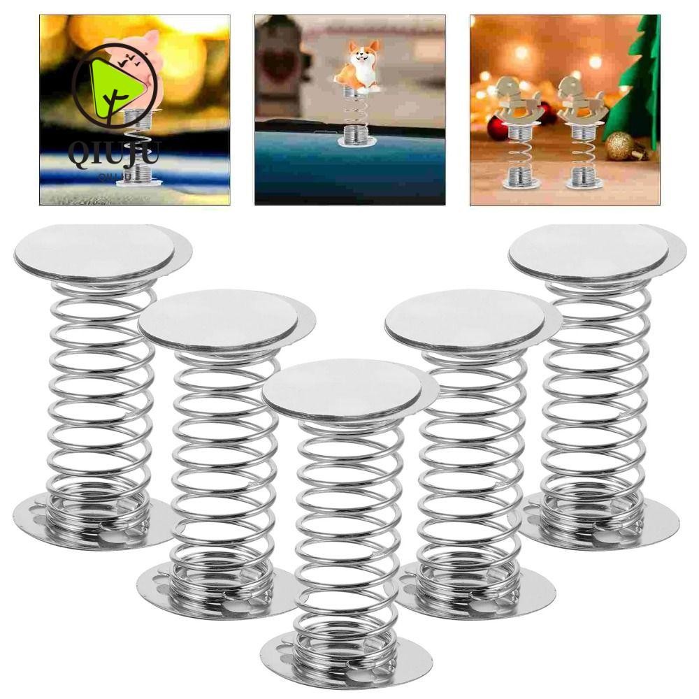 Qiju 10PCS Bouncing Standee Spring, 2.5 ซม.DIY ฐานสปริง, รถตกแต่งภายในสั่นของเล่นอุปกรณ์เสริมตุ๊กตาหัวฐานฤดูใบไม้ผลิ
