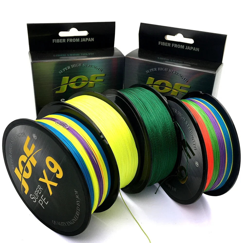 JOF สายตกปลาถัก 9 Strands 100M สายตกปลาปลาคาร์พตกปลาน้ําเค็มสาน PE Multifilament X9