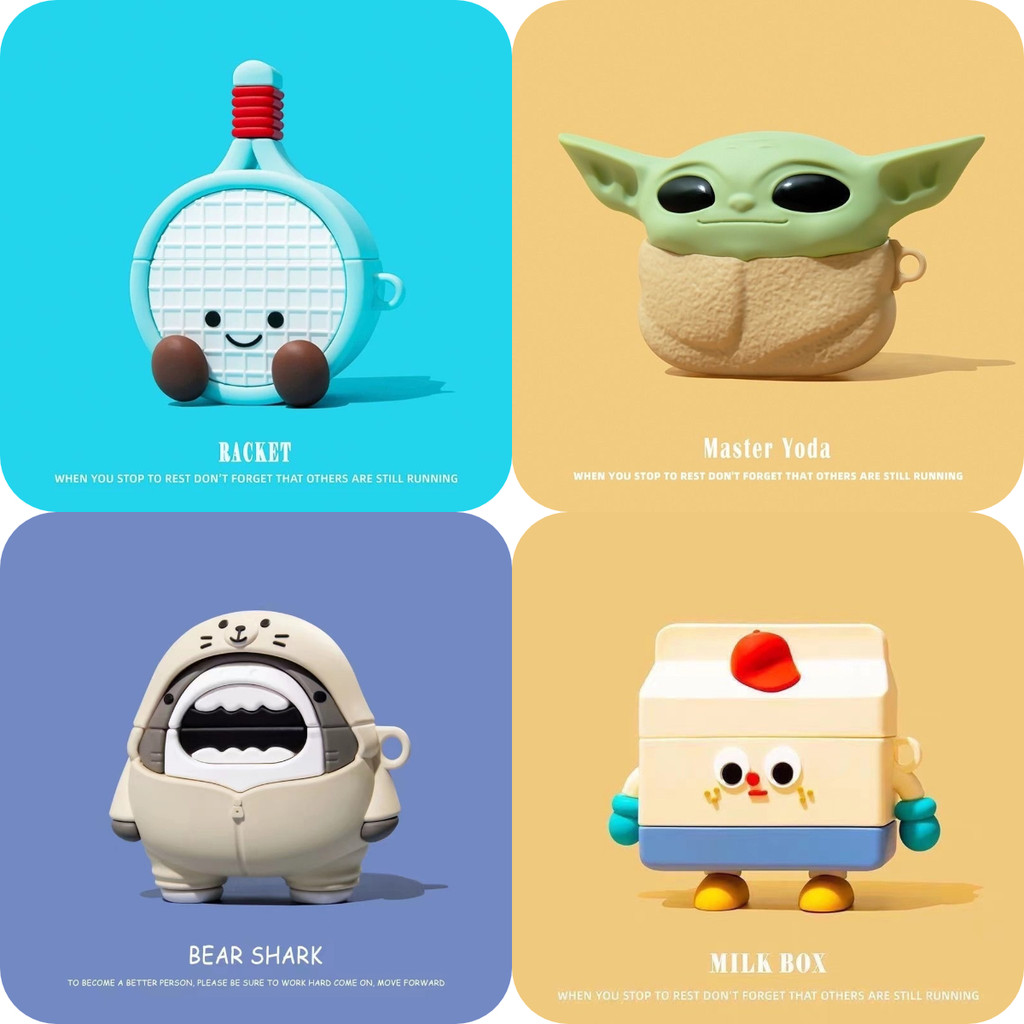 สําหรับ GOOJODOQ J228AI เคส Case เคสหูฟังรูปแบบไม้เทนนิสฉลามน่ารัก