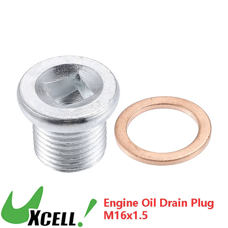 UXCELL M16x1.5 Steel Engine Oil Drain Plug Screw with Gasket for Nissan Platina Qashqai MK2 Terrano 