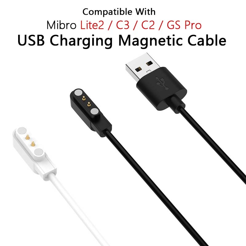 คุณภาพสูง USB ง่ายสายชาร์จสําหรับ Mibro GS Pro Lite2 C3 C2 T2 T1 A2 Air สมาร์ทนาฬิกา Magnetic Charger Dock 1 M เปลี่ยน