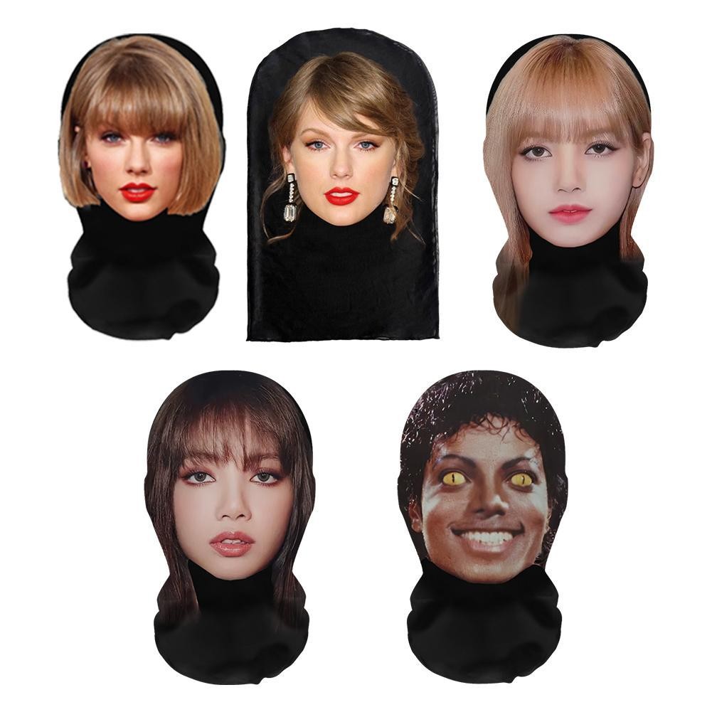 3D พิมพ์ Full Face Mask ตาข่ายยืดหยุ่นสําหรับ Unisex คอสเพลย์ Headwear Party จําลอง Balaclava หมวกหมวก Breathable Prop นวนิยาย