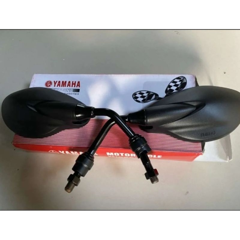 AURA กระจกมองหลัง x1 YAMAHA X1 กระจกมองหลัง มอเตอร์ไซค์ X1 กระจก Yamaha (ก้านสีดํา)