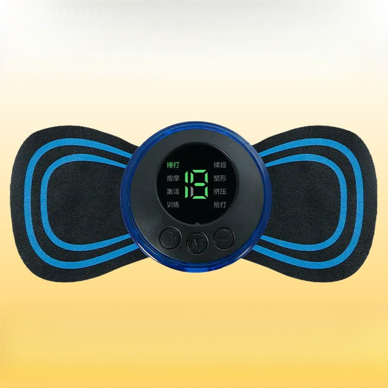 สติกเกอร์นวดเครื่องนวดกระดูกสันหลังส่วนคอและหลังส่วนล่างเครื่องนวดทั้งตัวคอเอวและไหล่ LCD แบบชาร์จไฟ