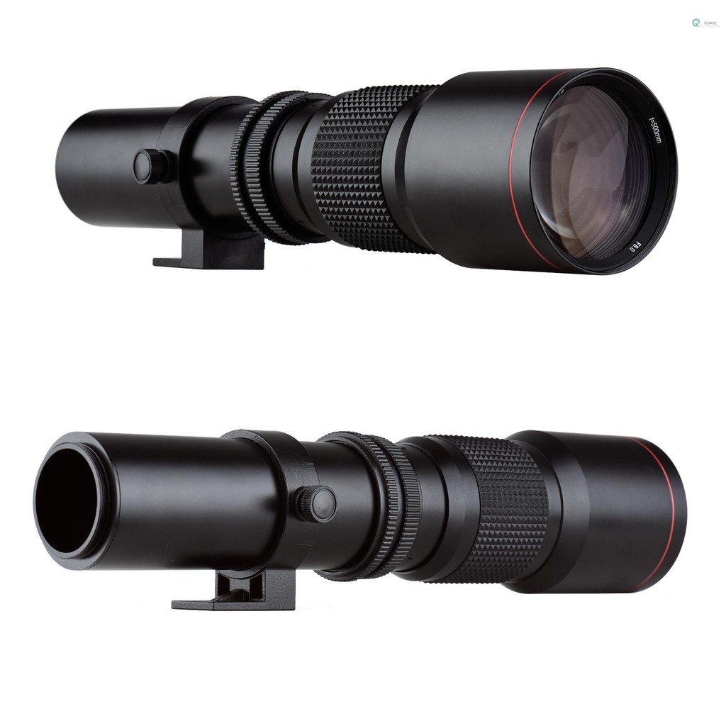 กล้อง Super Telephoto เลนส์ 500 มม.F/8.0-32 ซูมแบบแมนนวล T-Mount + 2X 500 มม. เลนส์ Teleconverter + T2-AI อะแดปเตอร์แหวนเปลี่ยนสําหรับ D850 D810 D800 D750 D700 D610 D300 D3100 D3200 D3