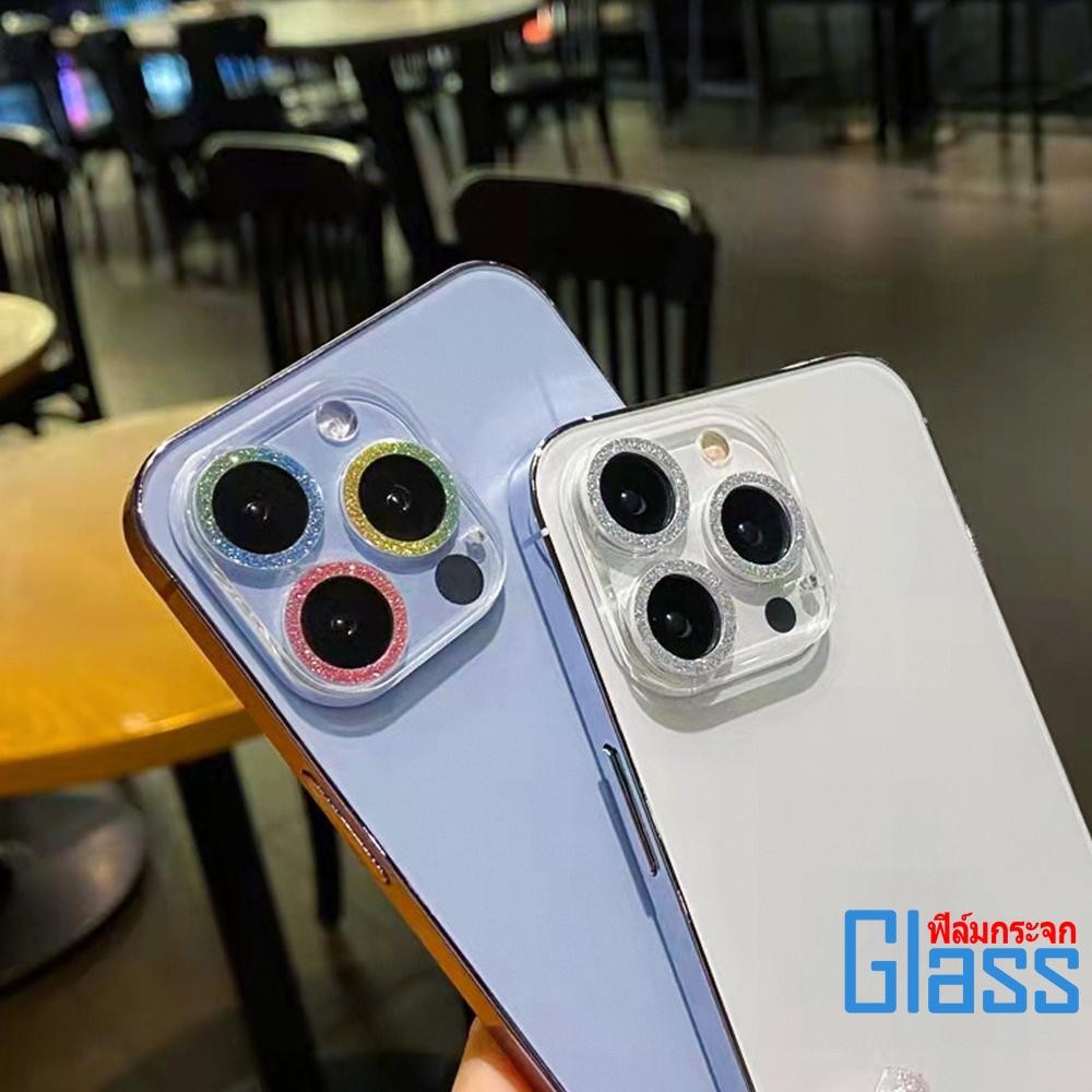 ฟิล์มกล้อง ใช้สำหรับ iPhone 17 16 15 14 Pro Max 12 11 Pro Max 13 Pro Max Mini ฟิล์ม กระจก เพชรแฟลชรุ่นใหม่ คลุมกล้อง - รูปที่ 7