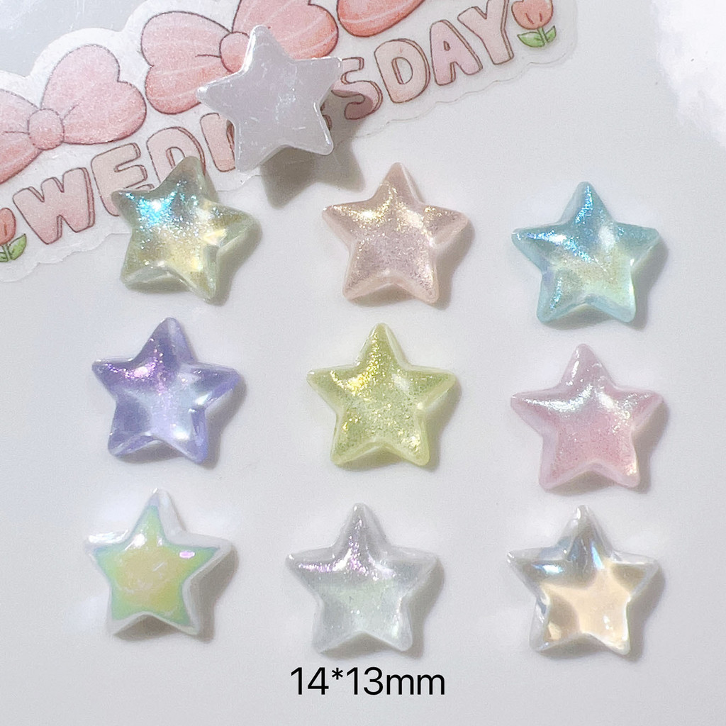 การ์ตูน Aurora สี Star Croc Jibbits อะคริลิค Fitting รองเท้า Charms DIY เครื่องประดับ Jibitz Croc Mini ดาวห้าแฉก jibits สําหรับสาวรองเท้าอุปกรณ์เสริม