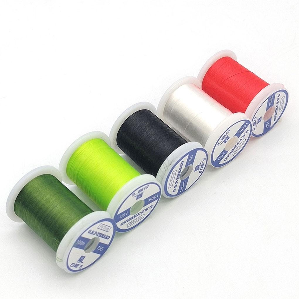 75D Fly Tying Thread Essential สําหรับโครงการตกปลาปลาแซลมอนปลาเทราท์ Fly Fishing Tying Line วัสดุ