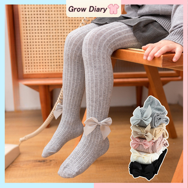 เด็กทารก Pantyhose สไตล์เกาหลีสาว Bowknot Leggings ถุงเท้าผ้าฝ้ายนุ่มสวมใส่ Pantyhose 1-8 ปี