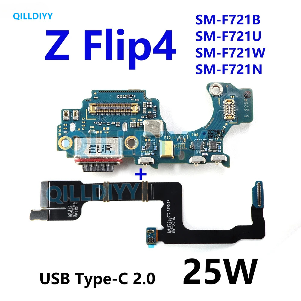 1pcs สําหรับ Samsung Galaxy Z Flip4 F721B F721 F721U Z Flip 4 USB Charger Dock Connector ชาร์จพอร์ตเ