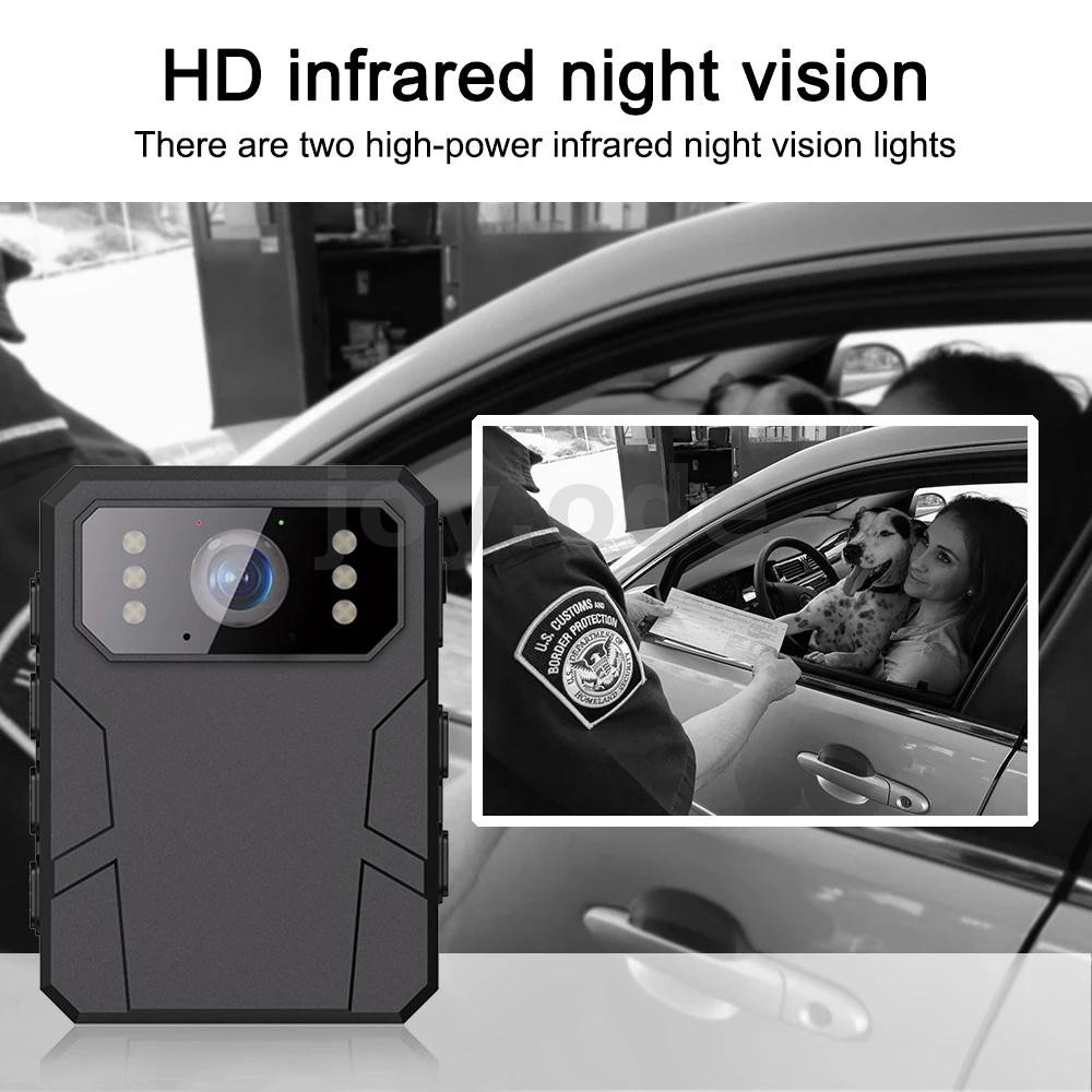 4k Hd Mini Camera Police Recorder พร้อมหน้าจอ Hd Ips กล้องตํารวจ Hd สามารถสวมใส่กล้องร่างกายแบบพกพาได้