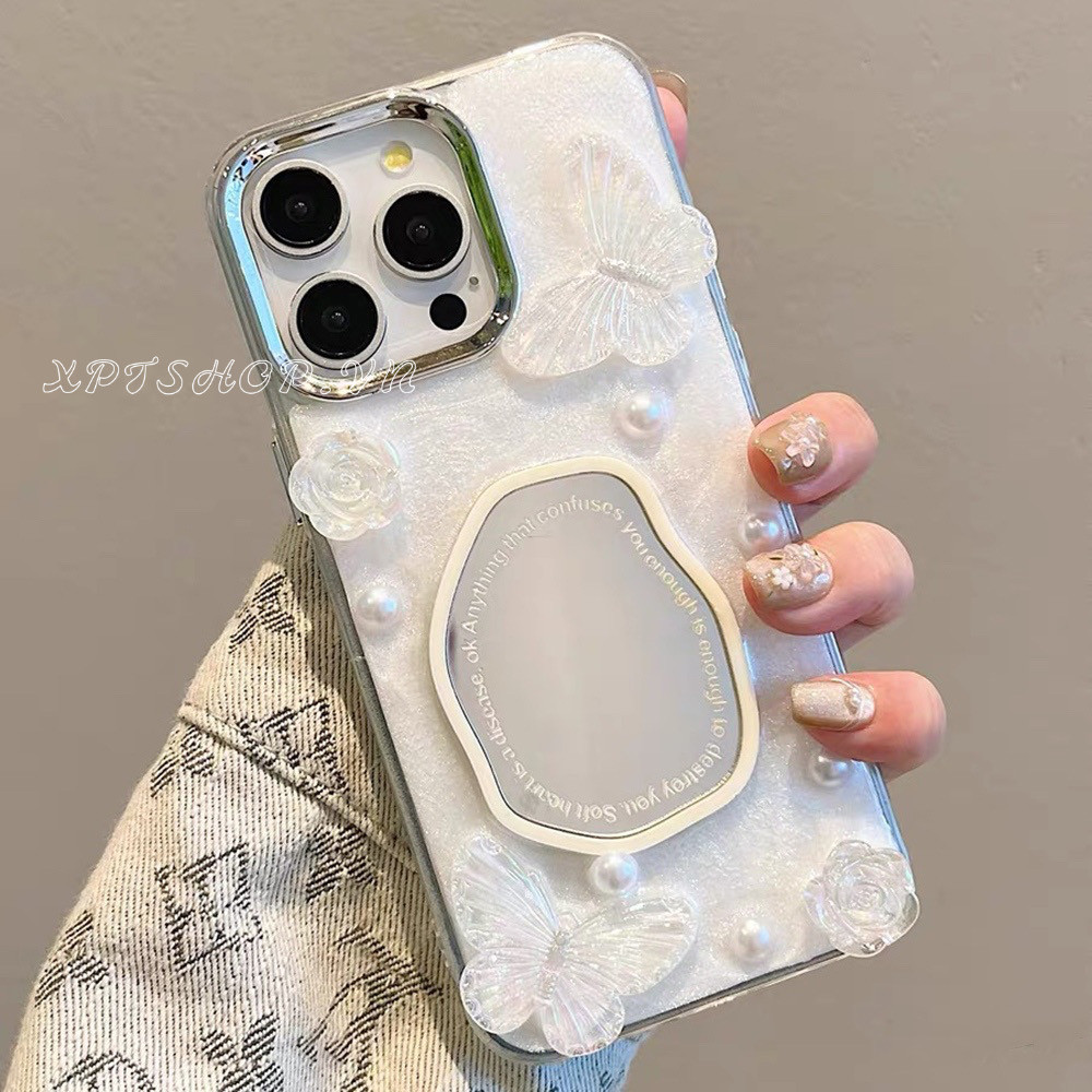ผีเสื้อผิดปกติดอกไม้ชุบเรซิ่นเคสโทรศัพท์สําหรับiphone 16 Pro Max 16 Plus 15 Pro Max 14 13 12 11 Pro Maxกันกระแทกป้องกันปลอก