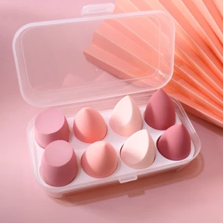 ฟองน้ำแต่งหน้ารูปไข่ 1 กล่อง 8 ชิ้น อุปกรณ์แต่งหน้า Soft Sponge