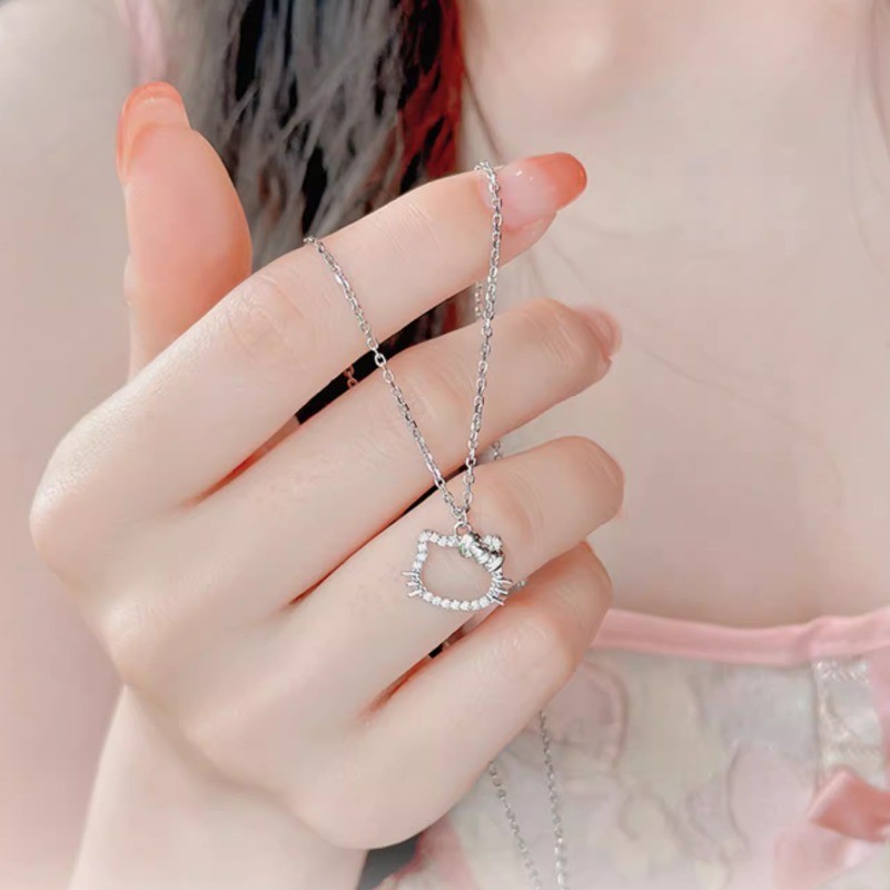 Roselife S925 เงิน Cyrstal ญี่ปุ่น Kitty แมวจี้สร้อยคอผู้หญิงหญิงเลือกฟรีลูกแมวคอเครื่องประดับ - รูปที่ 7