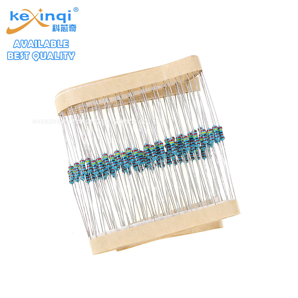 100pcs 1/4W โลหะฟิล์ม resistor 2.2K ~ 240K 2.2K 4.7K 10K 47K 100K 200K 240K 1% โอห์มต้านทาน 2.2K 2.4